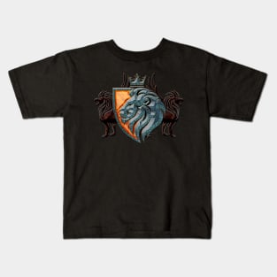 Wonderful lion head with crown Kids T-Shirt